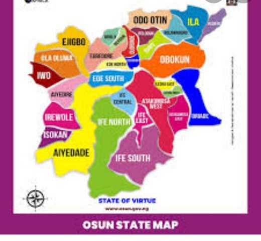 Osun state map